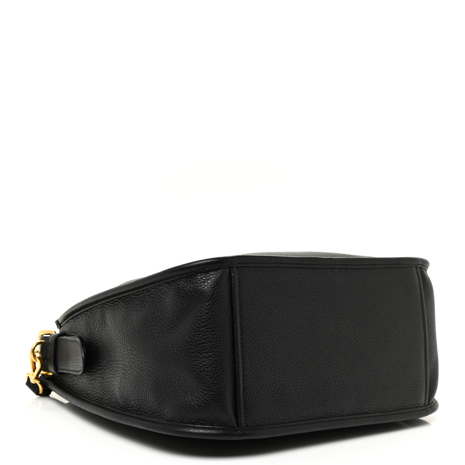 Prada Vitello Phenix Zippered Messenger Hobo Black 4 of 10