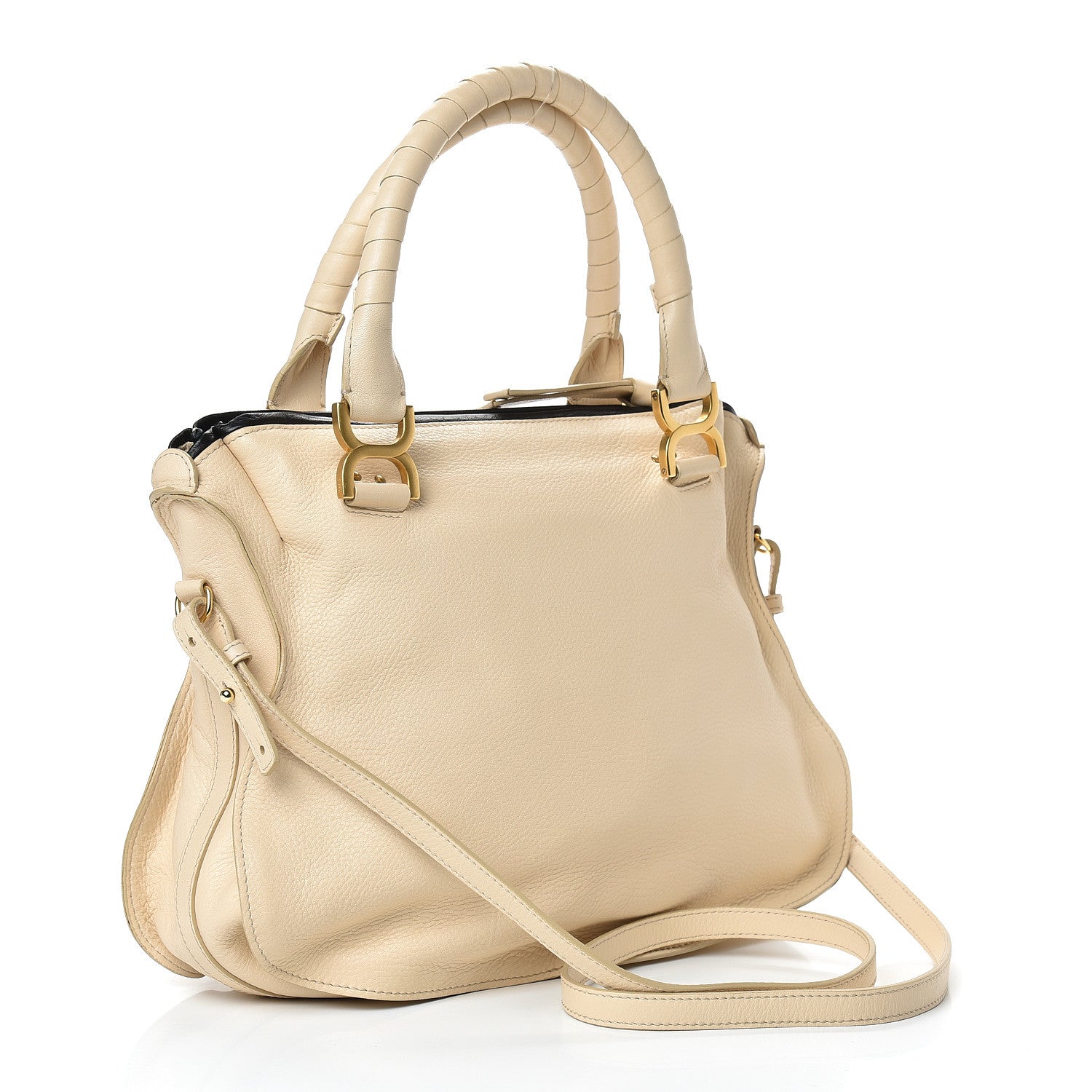 Chloe Calfskin Braided Medium Marcie Satchel Natural 2 of 16