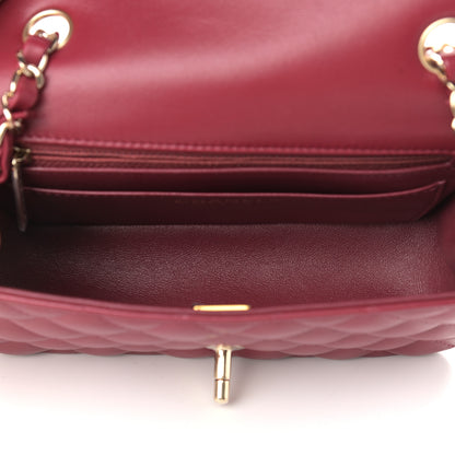 Chanel Lambskin Quilted Mini Rectangular Flap Burgundy 4 of 8