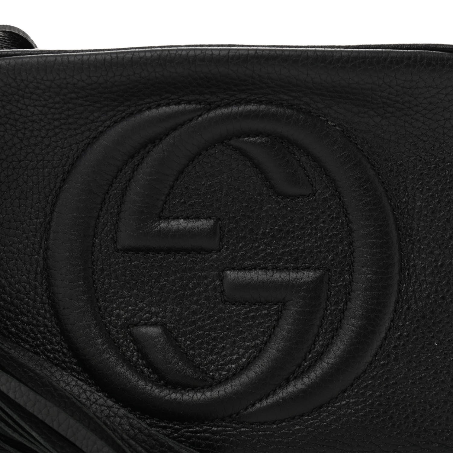 Gucci Pebbled Calfskin Small Soho Disco Bag Black 7 of 13