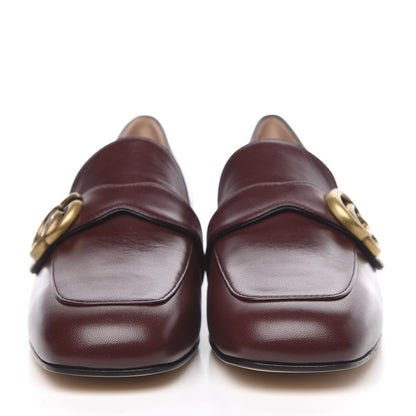 Gucci Malaga Kid Womens GG Marmont Loafers 39 Vintage Bordeaux 2 of 9