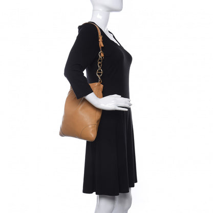 Prada Vitello Daino Chain Shoulder Bag Cuoio 2 of 9