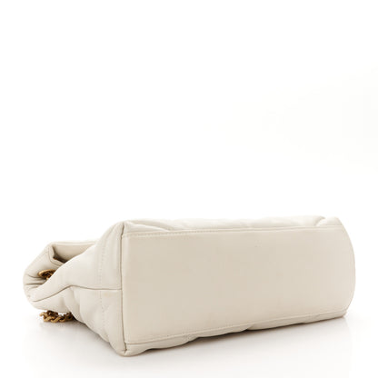 Saint Laurent Lambskin Quilted Small Loulou Puffer Monogram Chain Satchel Crema Soft 4 of 12