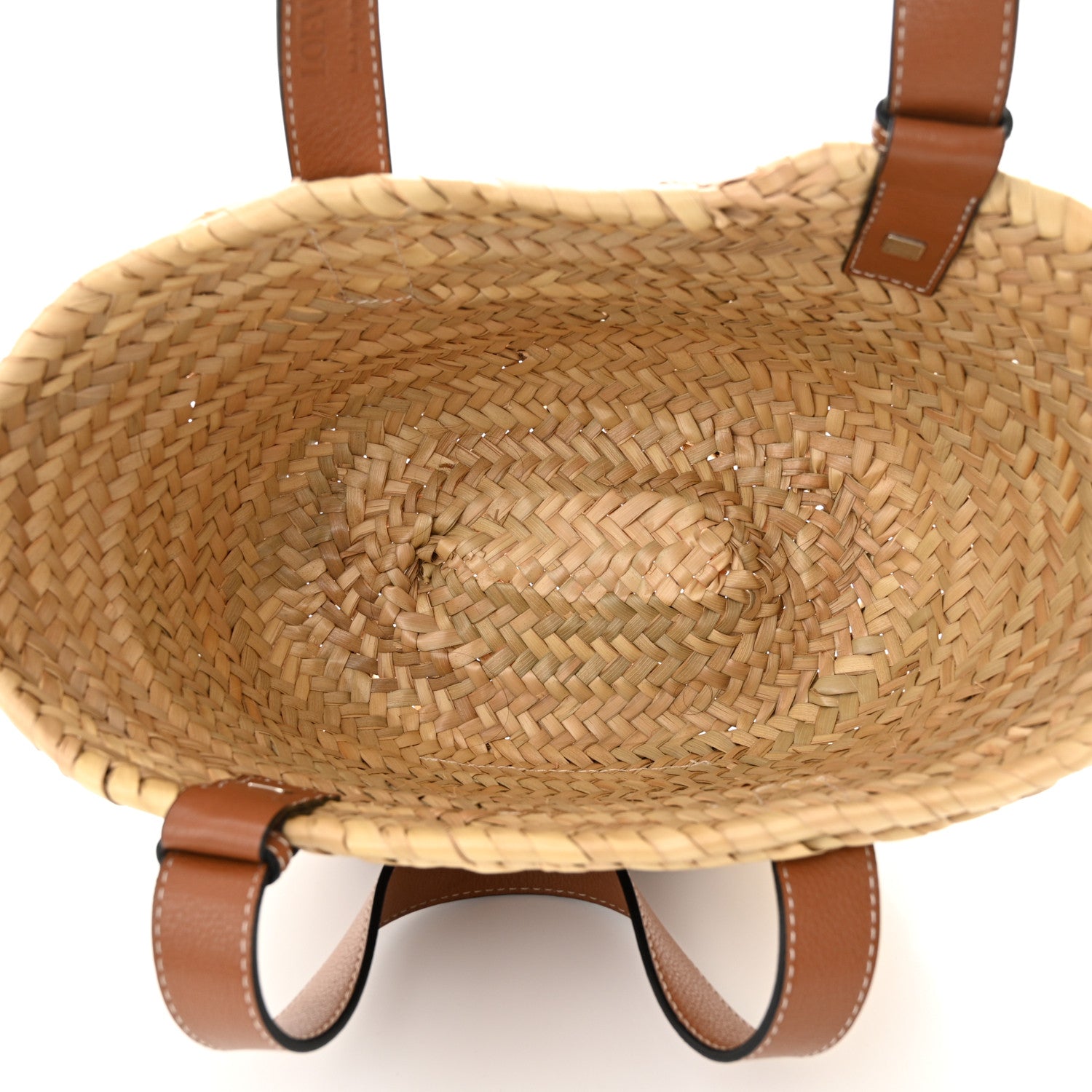 Loewe Raffia Small Basket Tote Bag Natural Tan 5 of 11