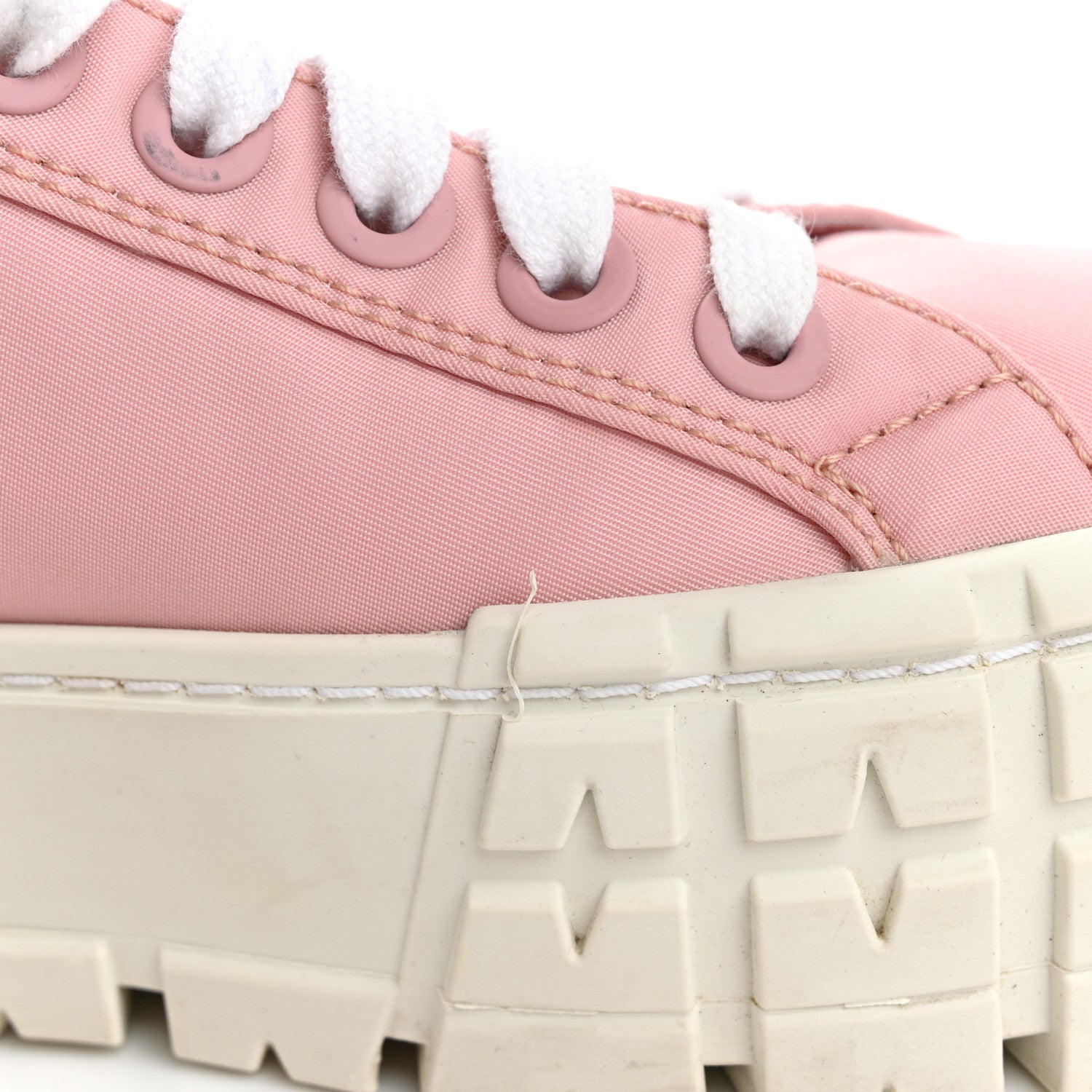 Prada Re-Nylon Gabardine Triangle Logo Double Wheel 50mm Sneakers 37.5 Alabastro 10 of 10