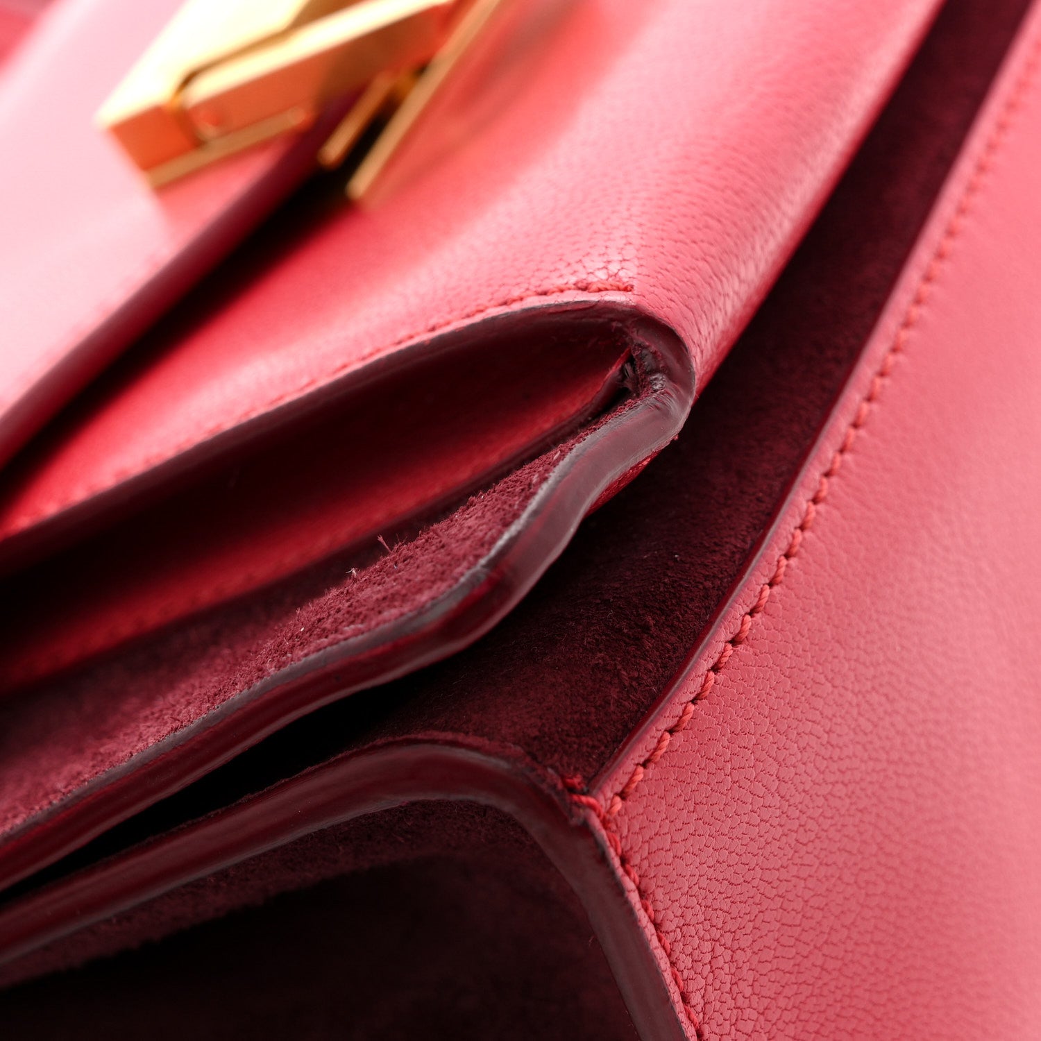 Givenchy Goatskin Suede Small GV3 Shoulder Bag Pink Aubergine