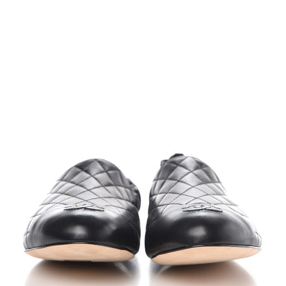 Chanel Lambskin Quilted Elastic CC Loafers 40 Black 2 of 9