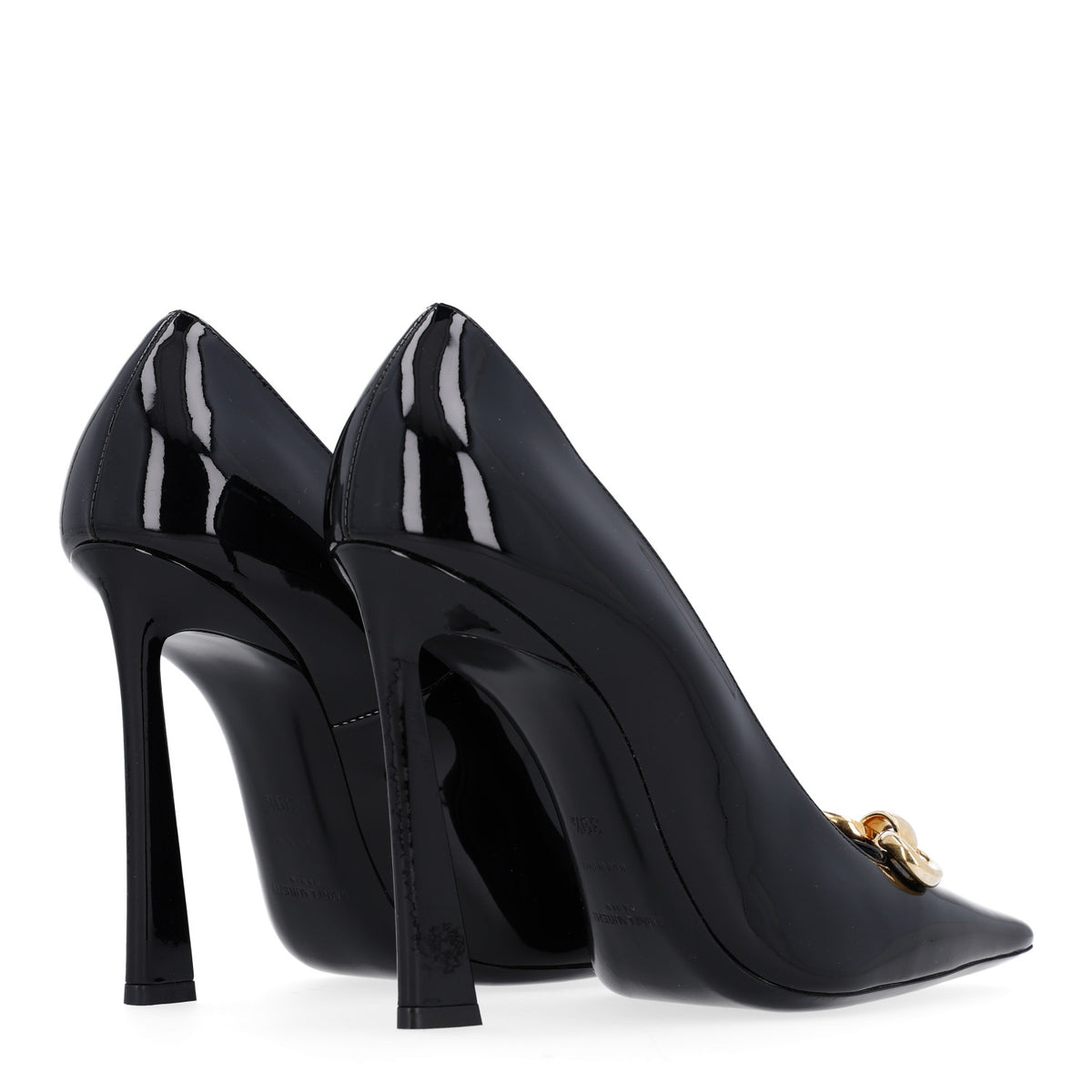 Saint Laurent Vernice Grupy Silvana 110mm Pumps 39.5 Oro Antico Black 5 of 10