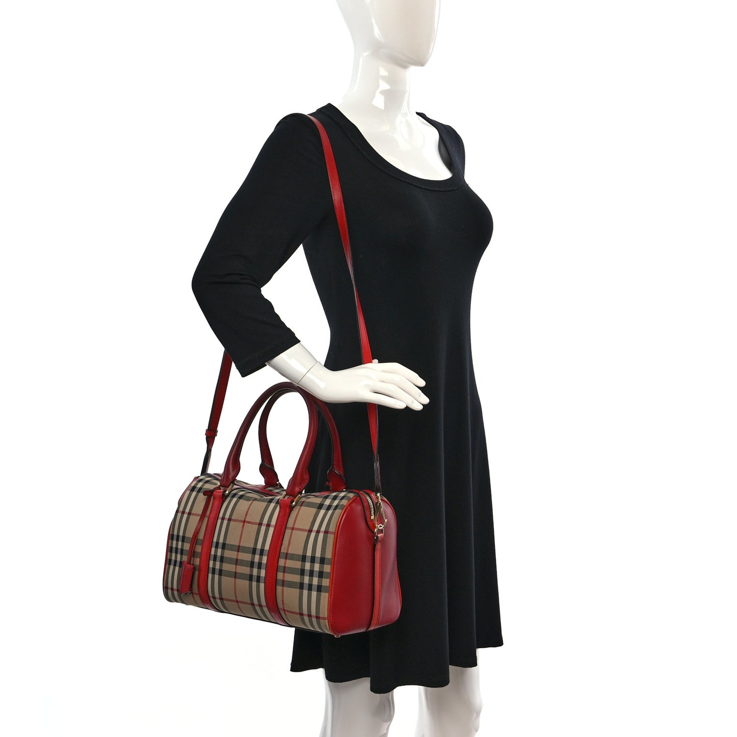 Horseferry Check Medium Alchester Bowling Bag Red