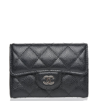 Chanel Caviar Quilted Flap Card Holder Black 1 of 8