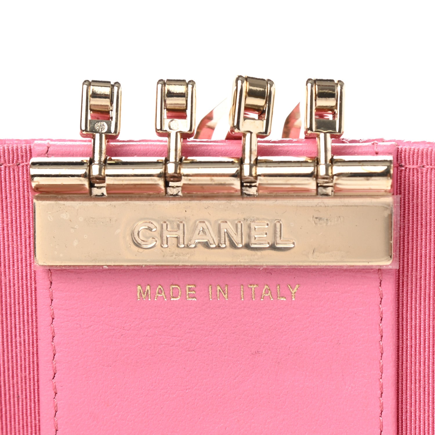 Chanel Caviar Quilted Classic 4 Key Holder Wallet Pink 7 of 12