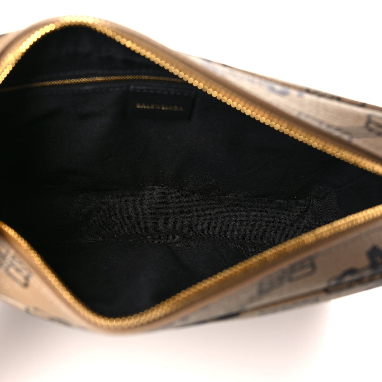 Coated Canvas BB Monogram Allover Logo Medium Signature Camera Bag Beige Brown Black