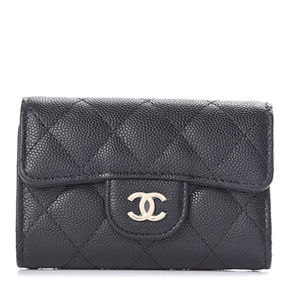 Chanel Caviar Quilted Classic 4 Key Holder Wallet Black 1 of 8