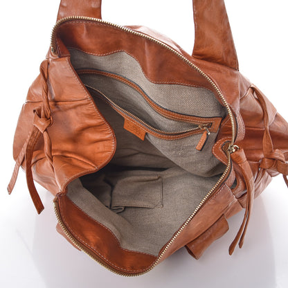 Gucci Calfkin Tattoo Heart Large Hysteria Tote Tan 5 of 17