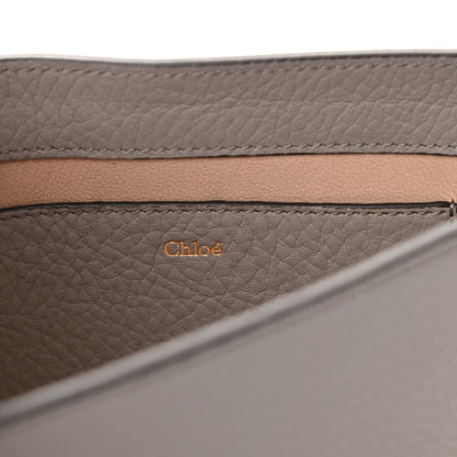 Chloe Grained Calfskin Alphabet Clutch Shoulder Bag Grey 6 of 11