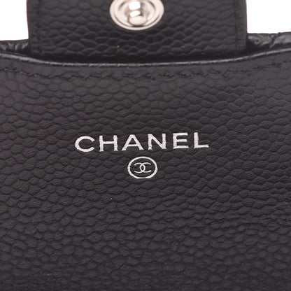 Chanel Caviar Quilted Flap Card Holder Wallet Black 6 of 9
