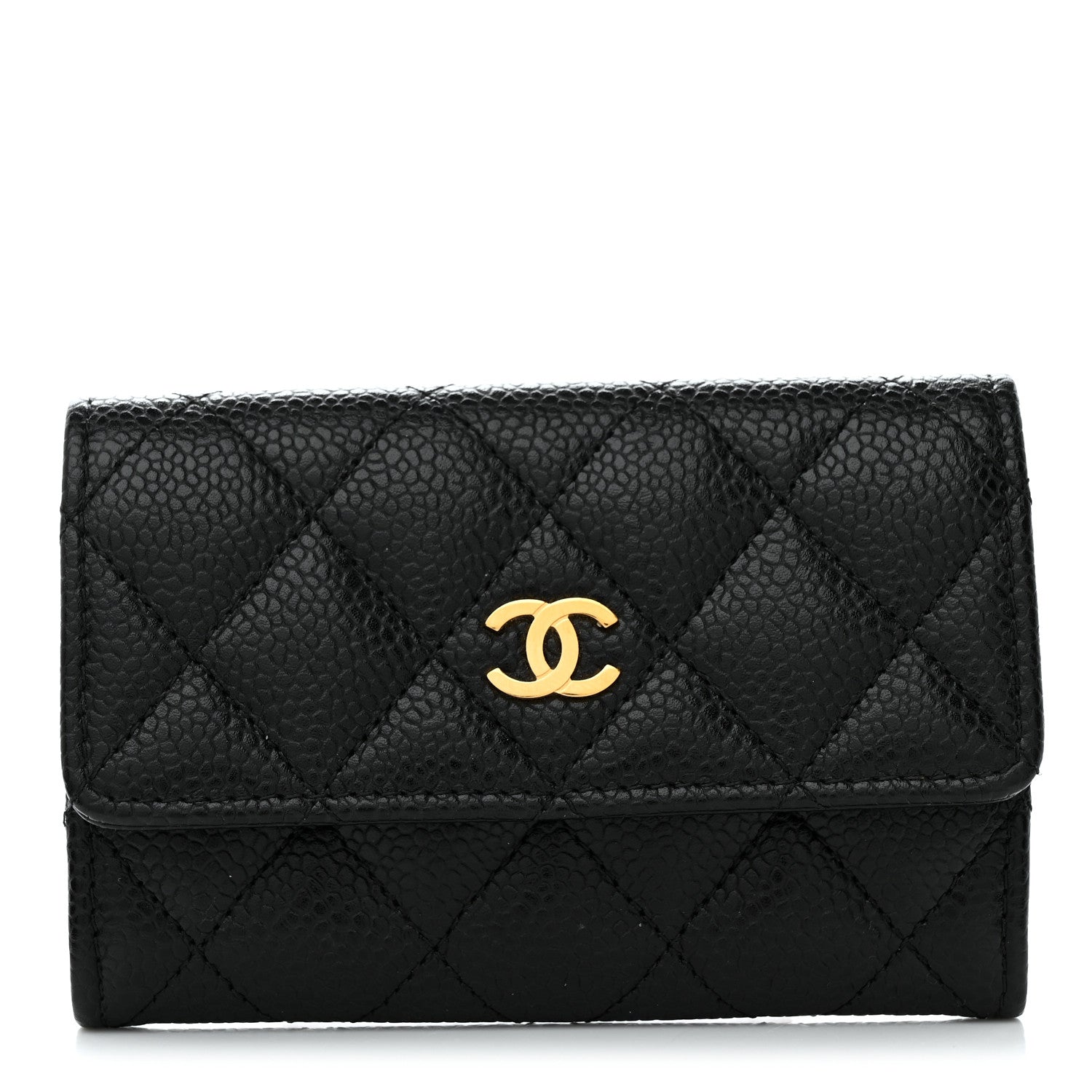 Chanel Caviar Quilted Flap Card Holder Black 1 of 9