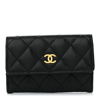 Chanel Caviar Quilted Flap Card Holder Black 1 of 9