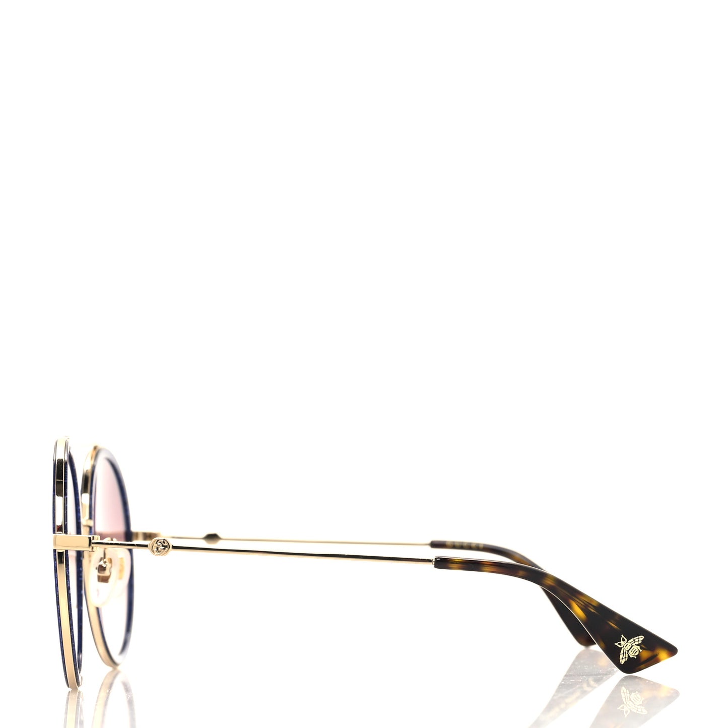 Metal Round Frame Sunglasses GG0061S Blue
