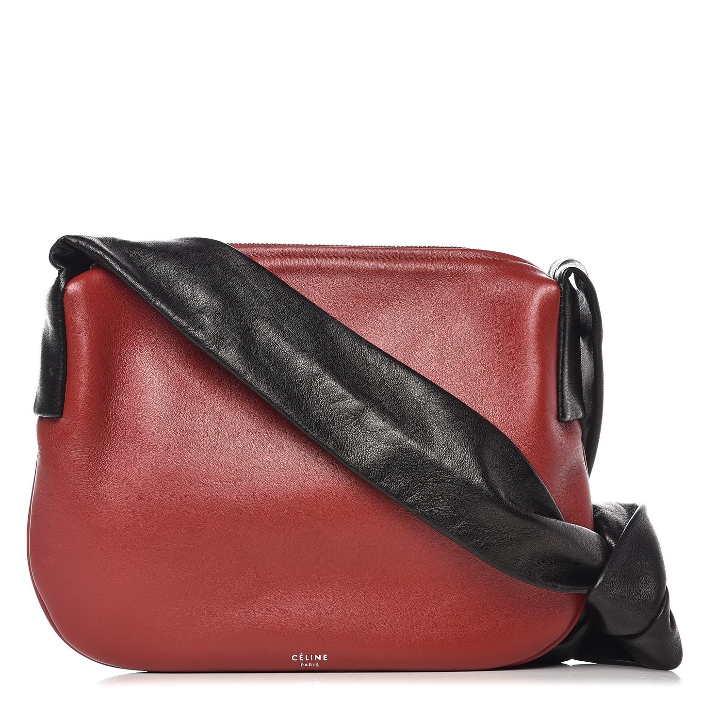 Calfskin Small Ribbon Shoulder Bag Merlot