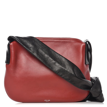Celine Calfskin Small Ribbon Shoulder Bag Merlot 1 of 8