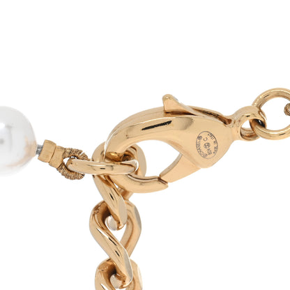 Chanel Pearl CC Round Long Necklace Gold White 4 of 4