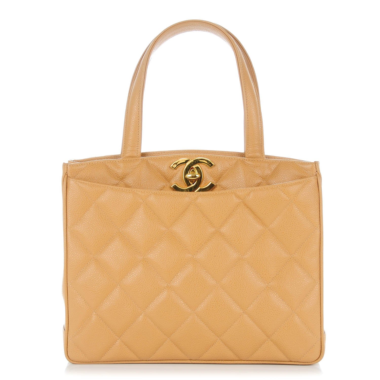 Chanel Caviar Quilted Tote Beige 1 of 9
