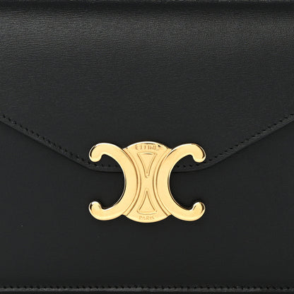 Celine Shiny Calfskin Triomphe Margo Wallet on Chain Black 7 of 10