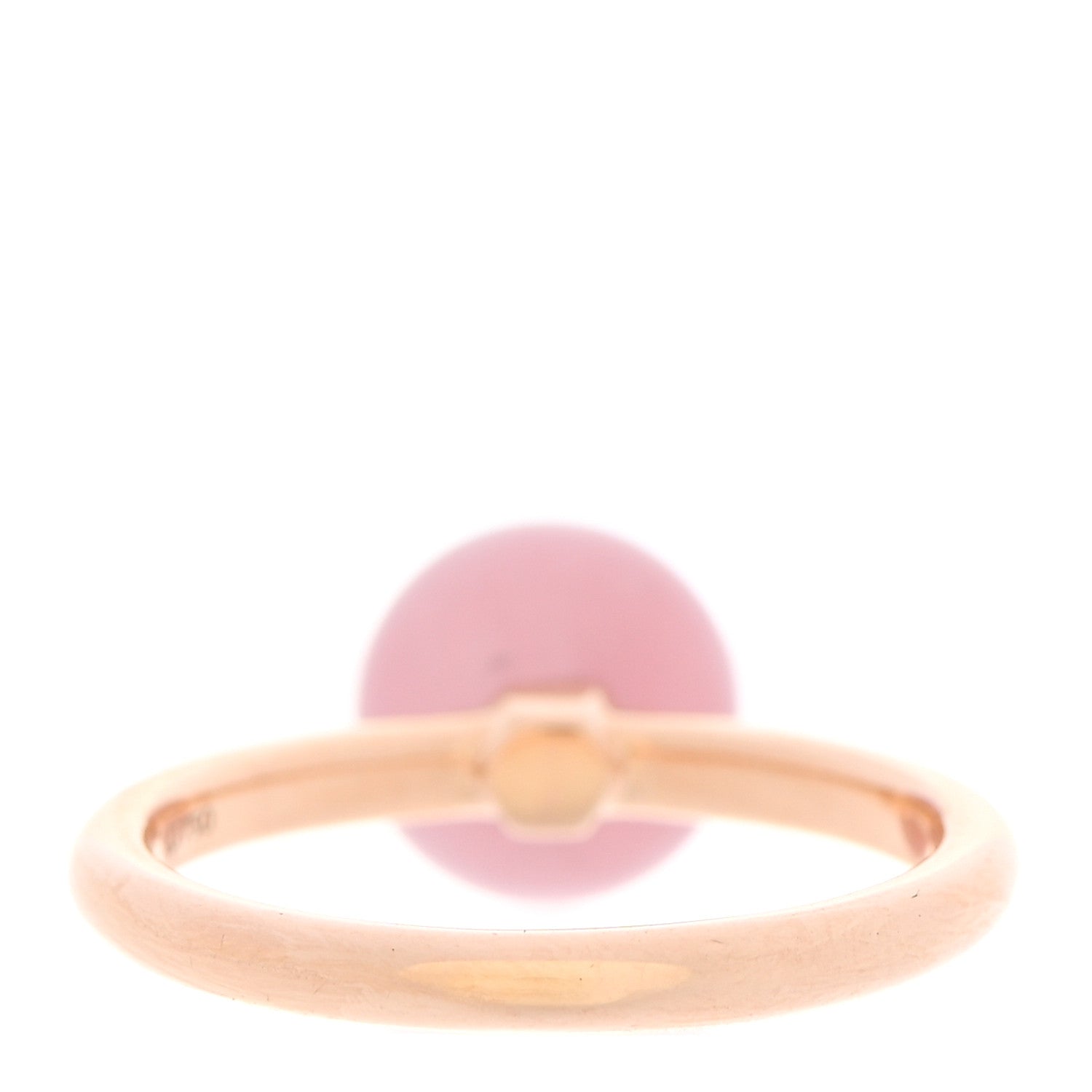 Tiffany 18K Rose Gold Rose Quartz HardWear Ball Ring 54 7 4 of 5