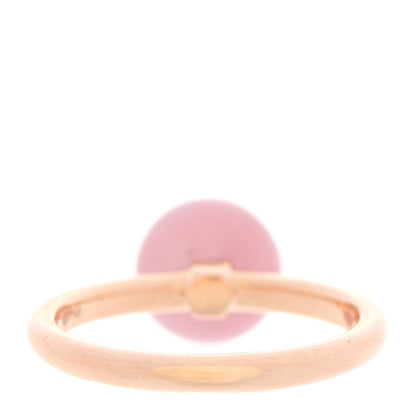 Tiffany 18K Rose Gold Rose Quartz HardWear Ball Ring 54 7 4 of 5