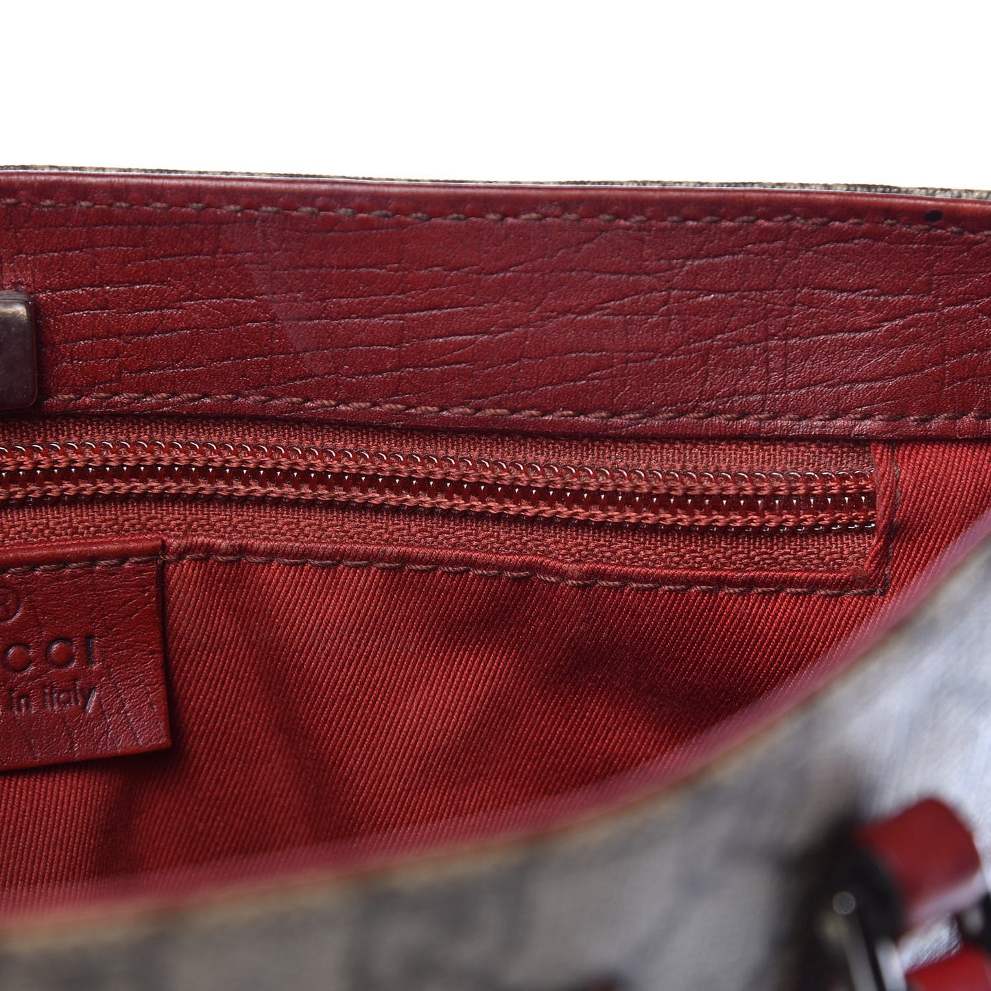 GG Plus Monogram Vertical Tote Red
