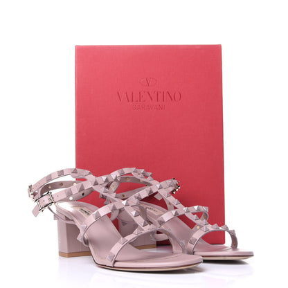 Valentino Garavani Calfskin Rockstud 60mm City Sandals 40.5 Water Rose 12 of 12