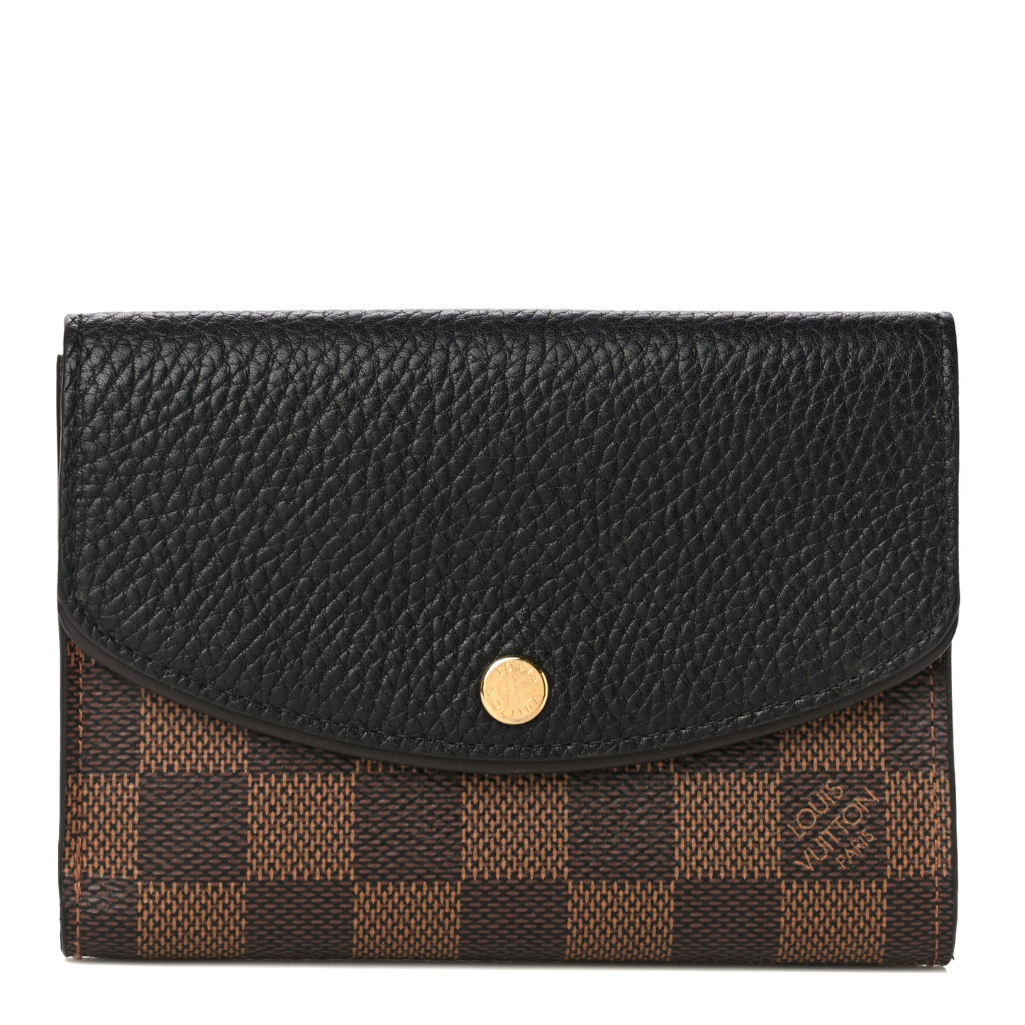 Damier Ebene Normandy Compact Wallet Black