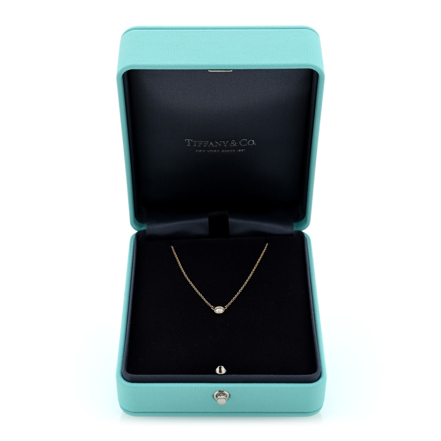 18K Yellow Gold Diamond .17ct Elsa Peretti Diamonds by the Yard Pendant Necklace