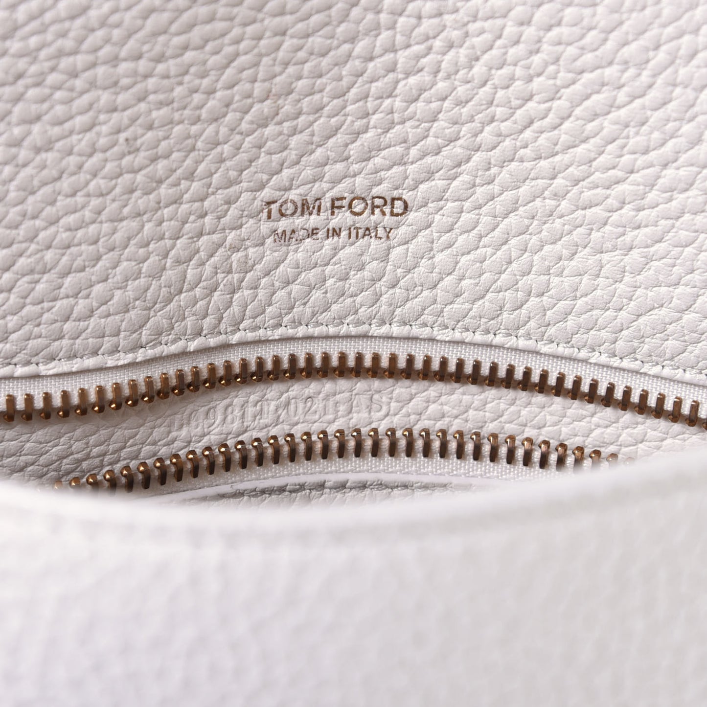 Grained Calfskin Large T Clasp Tara Crossbody Bag White