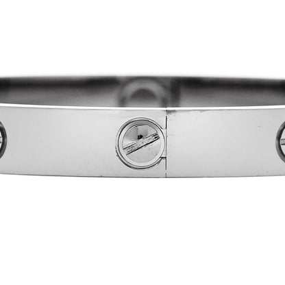Cartier 18K White Gold LOVE Bracelet 17 5 of 9