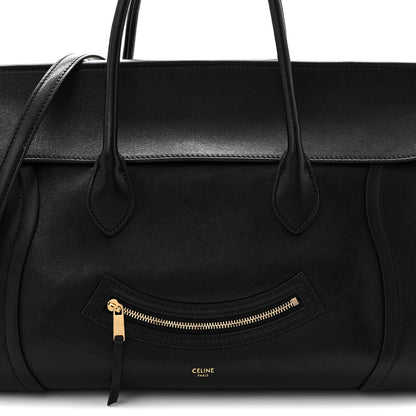 Celine Supple Shiny Lambskin Medium Smiling New Luggage Black 8 of 10