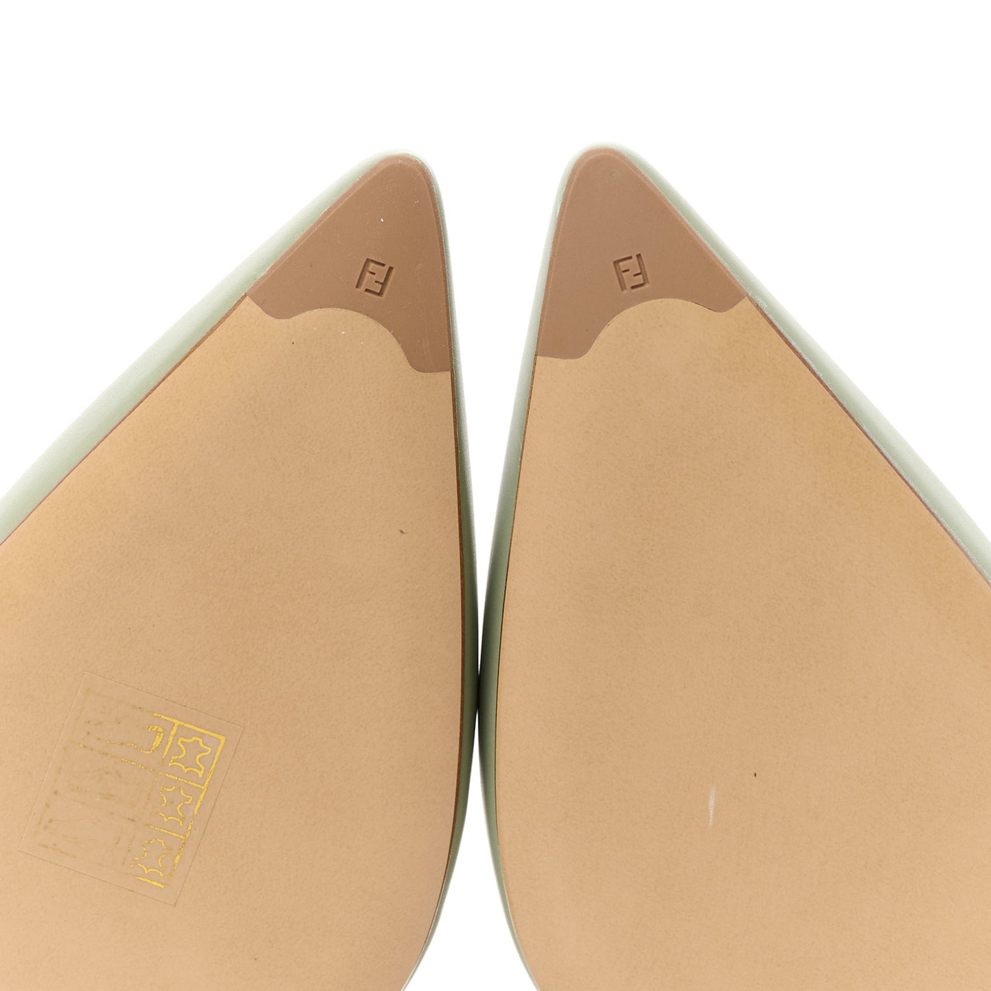 Vitello Fendi First 95mm Slingback Pumps 35 Musk