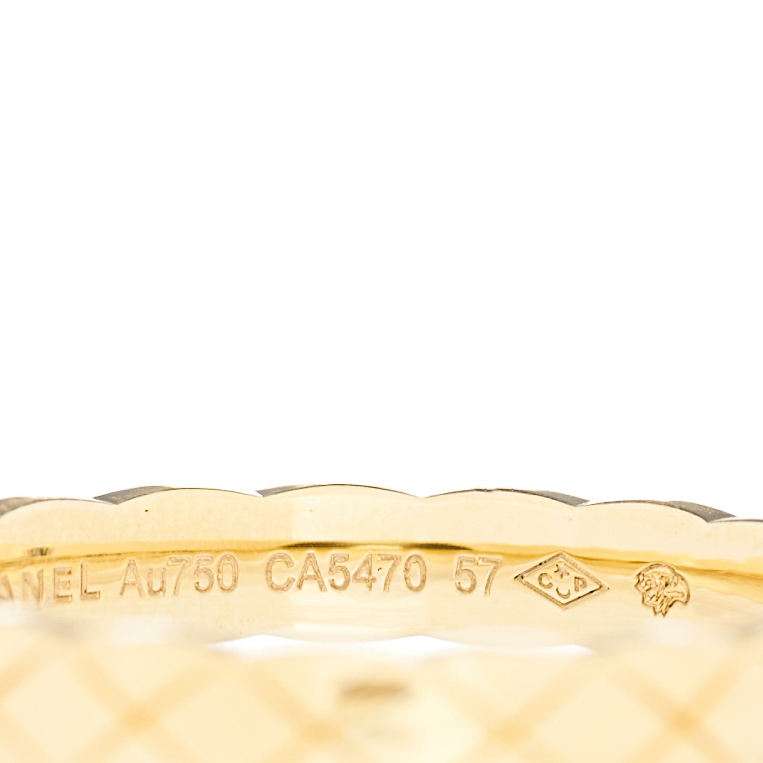 Chanel 18K Yellow Gold Mini Coco Crush Ring 57 8 5 of 6