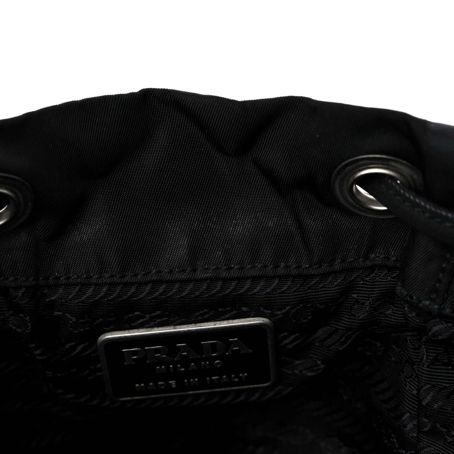 Nylon Vela Mini Cinch Backpack Black