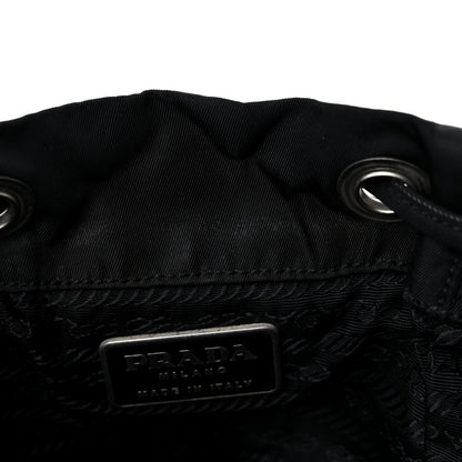 Prada Nylon Vela Mini Cinch Backpack Black 10 of 21