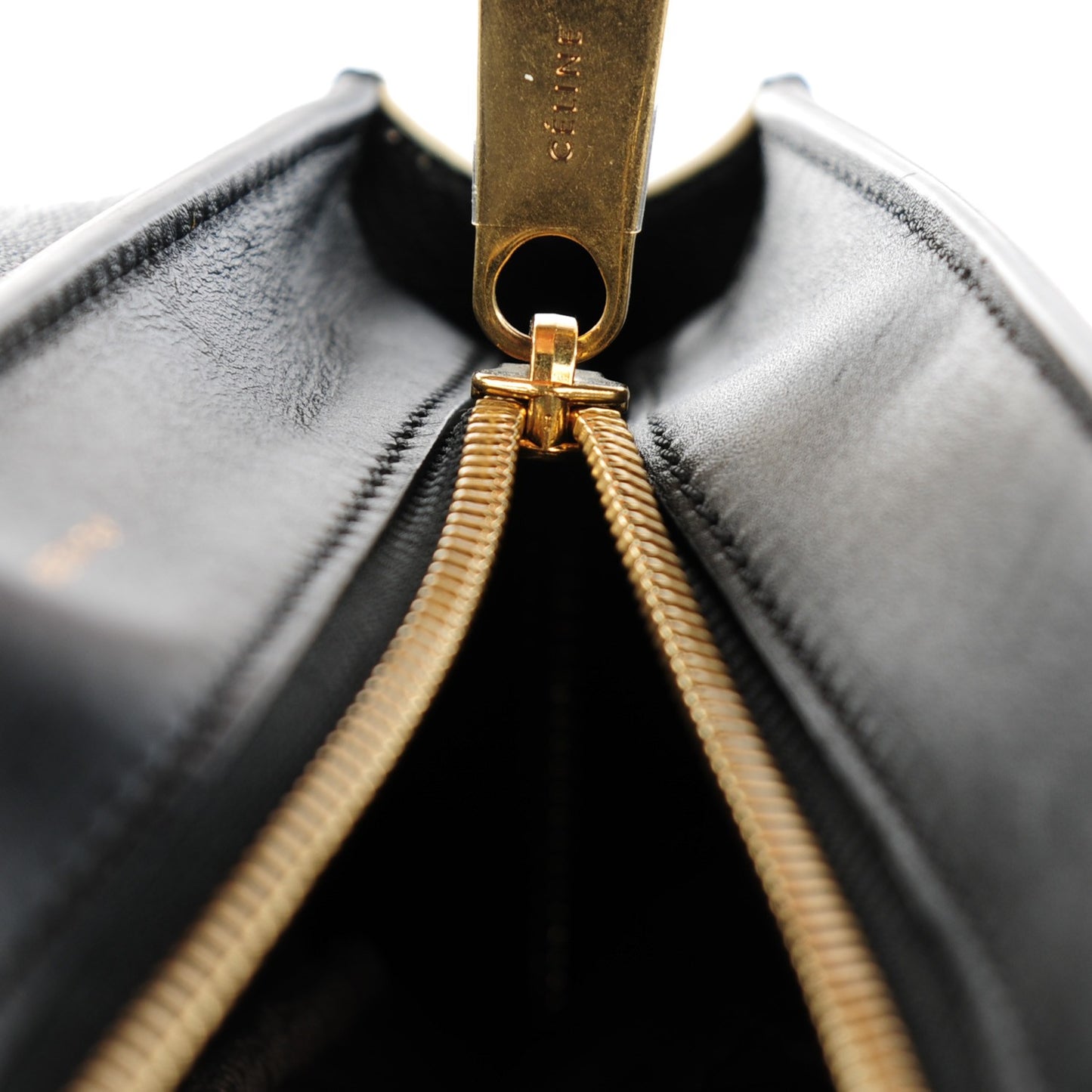 Smooth Calfskin Medium Tri-Color Trapeze Blue Lavender