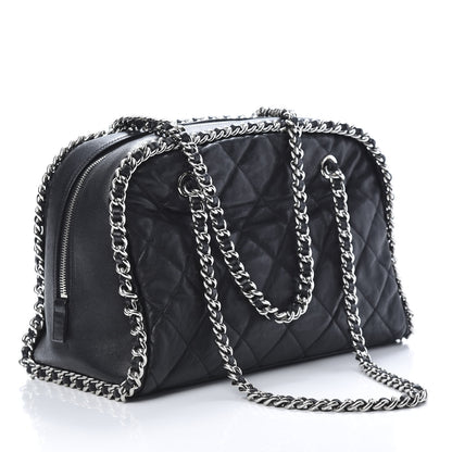 Chanel Calfskin Chain Around Bowler Black 3 of 16