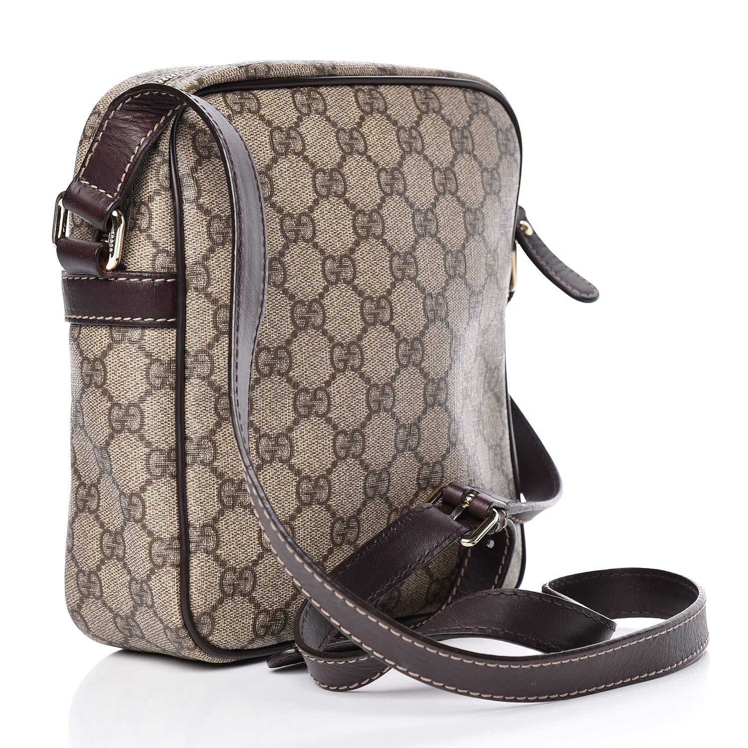 Gucci GG Plus Monogram Messenger Bag Dark Brown 3 of 12