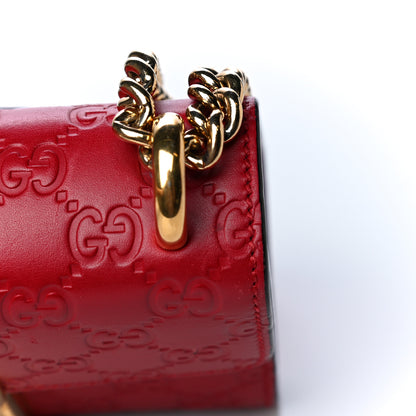 Gucci Guccissima Small Padlock Shoulder Bag Hibiscus Red 8 of 19
