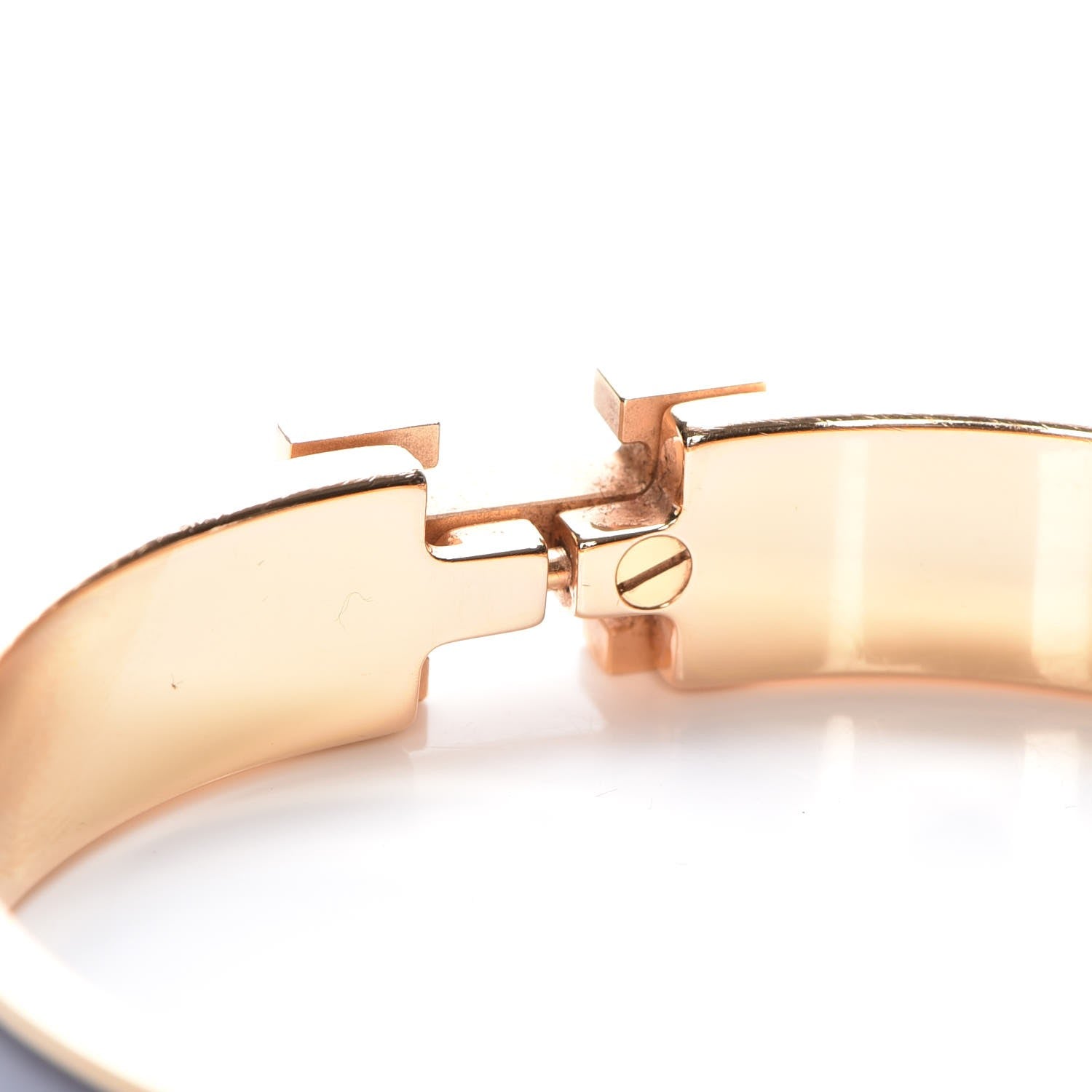 Hermes Enamel Narrow Clic Clac H Bracelet GM Bleu Lin 4 of 7