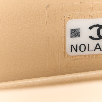 Chanel Caviar Quilted Nano Coco Handle Clutch With Chain Beige 8 of 11