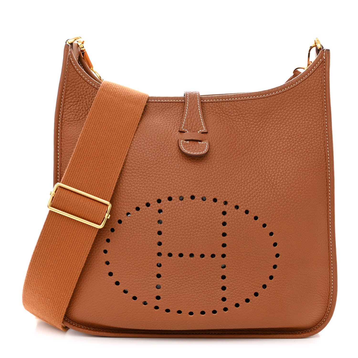 Hermes Taurillon Clemence Evelyne III PM Gold 1 of 11