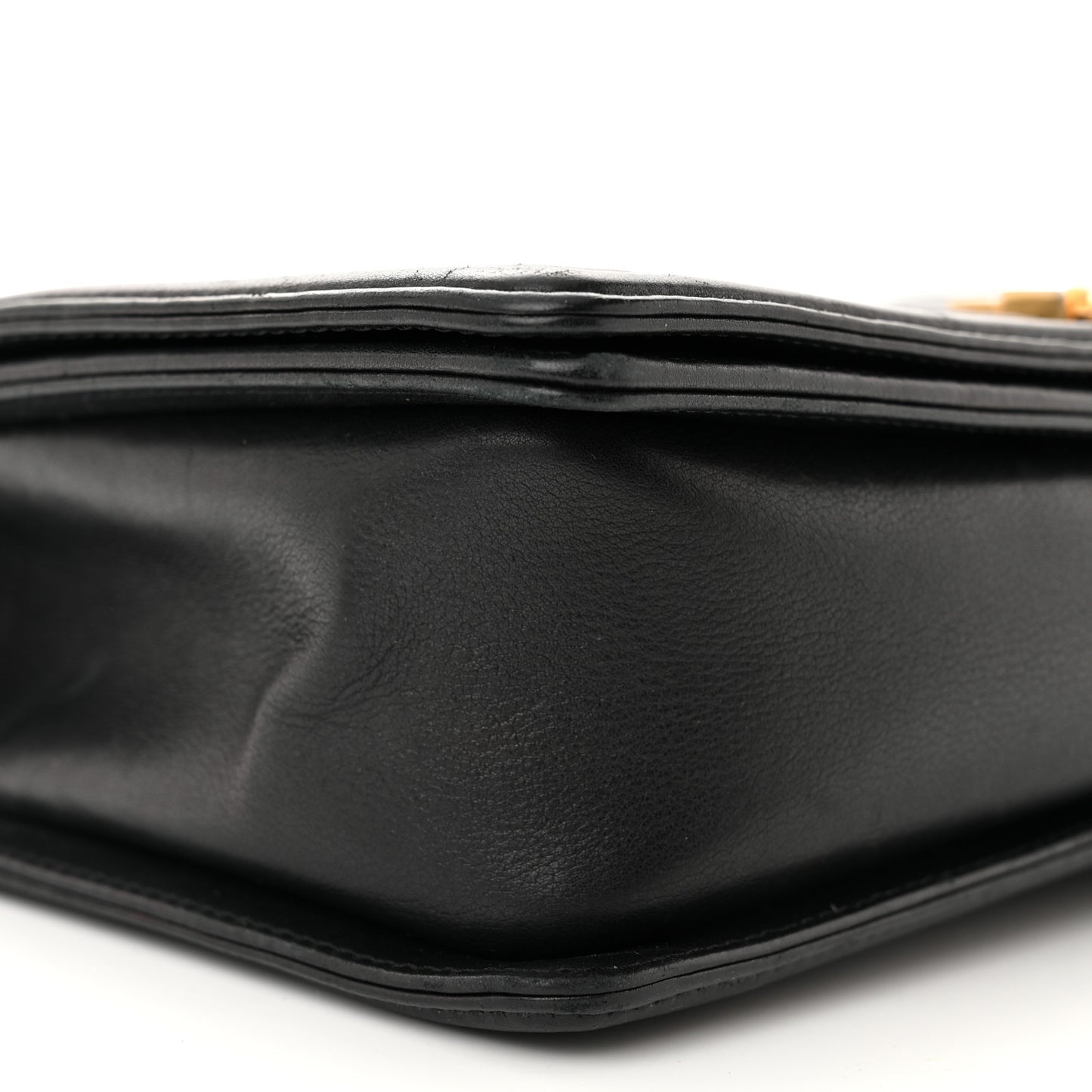 Lambskin Quilted New Medium Boy Flap Black