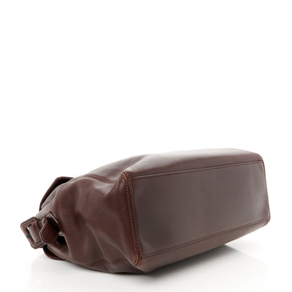 Chanel Lambskin Logo Messenger Flap Brown 4 of 16
